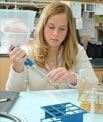 Student working.